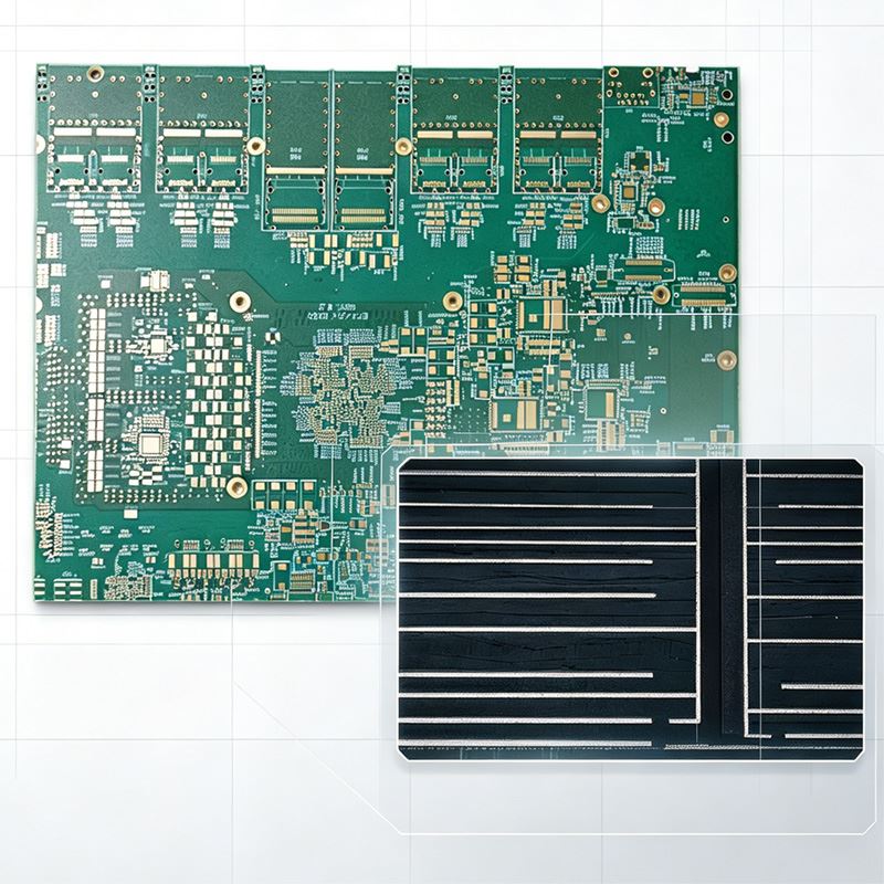 22-Layer Mixed-Laminate PCB With Buried Via & 2nd Order HDI